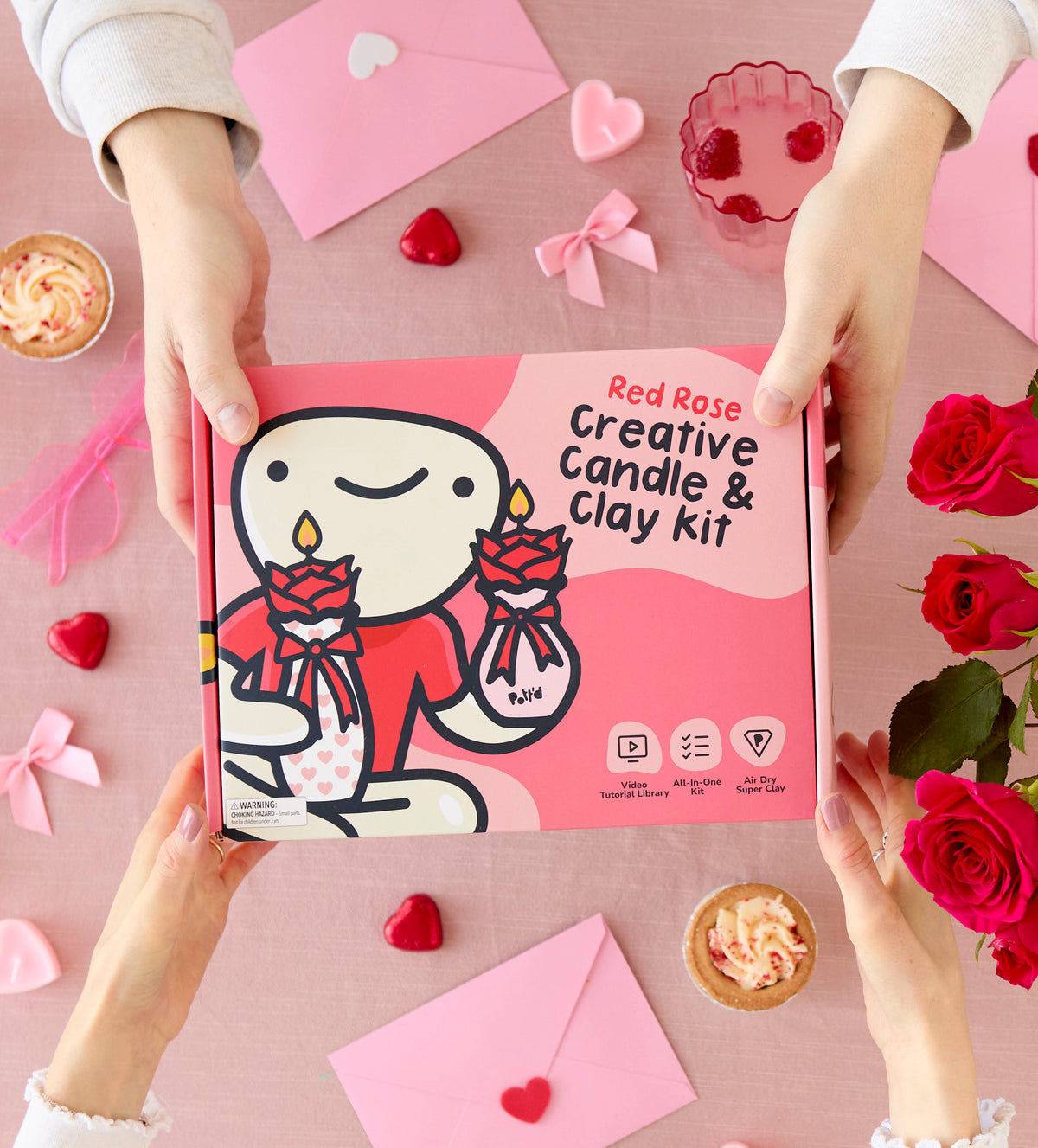 Rode Roos Creatieve Kaars- en Kleikit