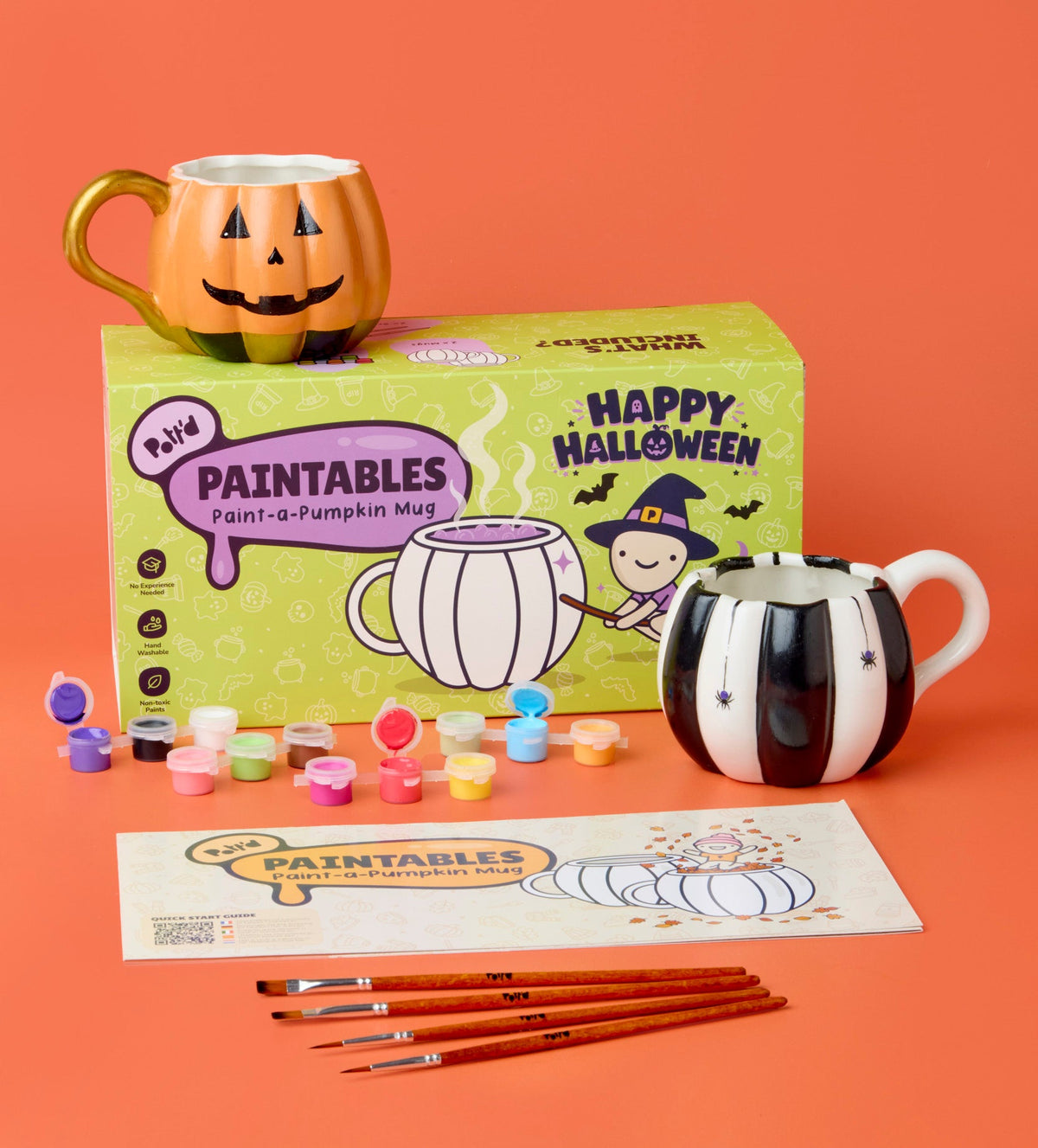 Kit 2 Tazze da Dipingere -  Zucche di Halloween