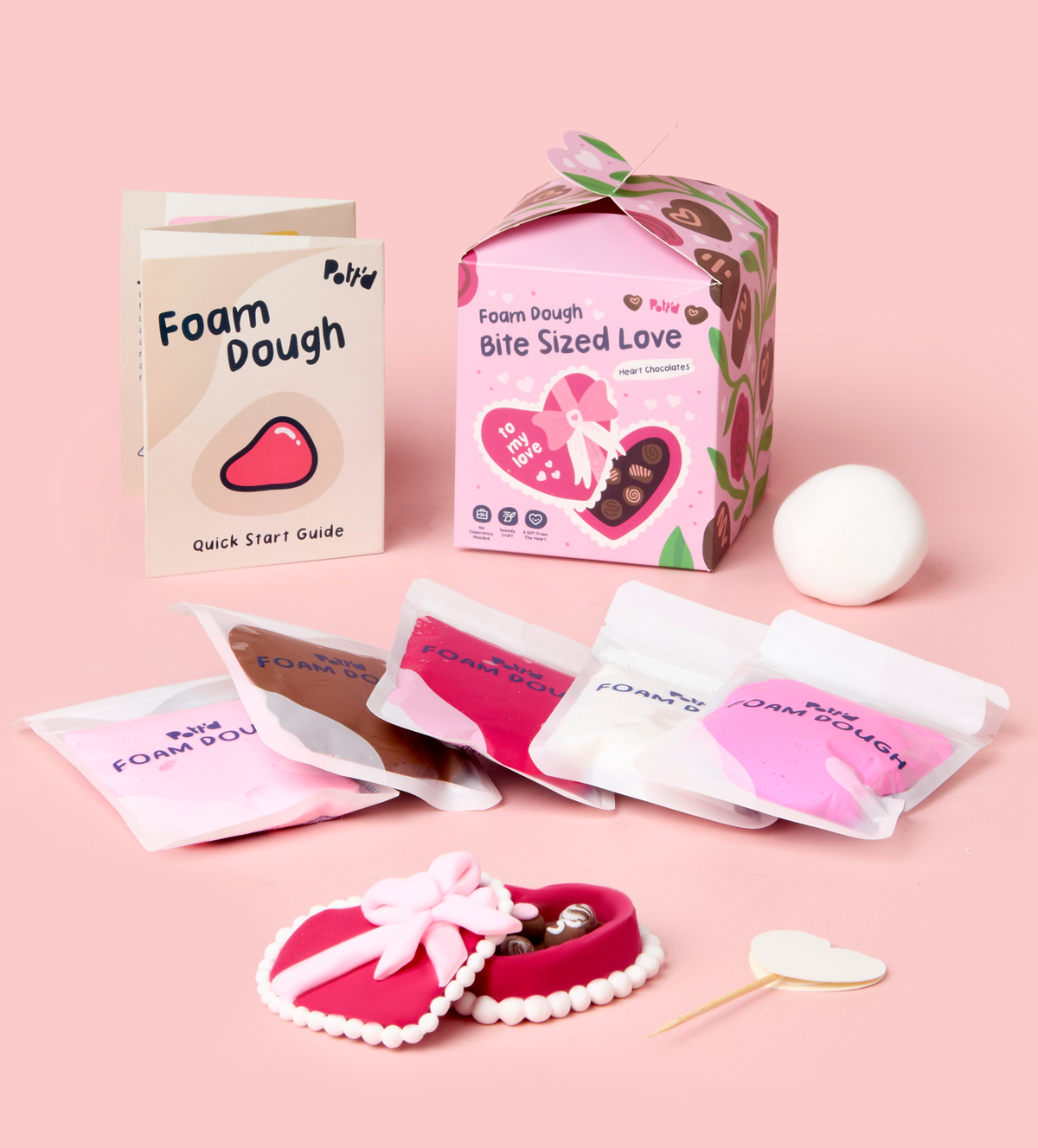 Valentinstag Foam Dough & Tassen Set