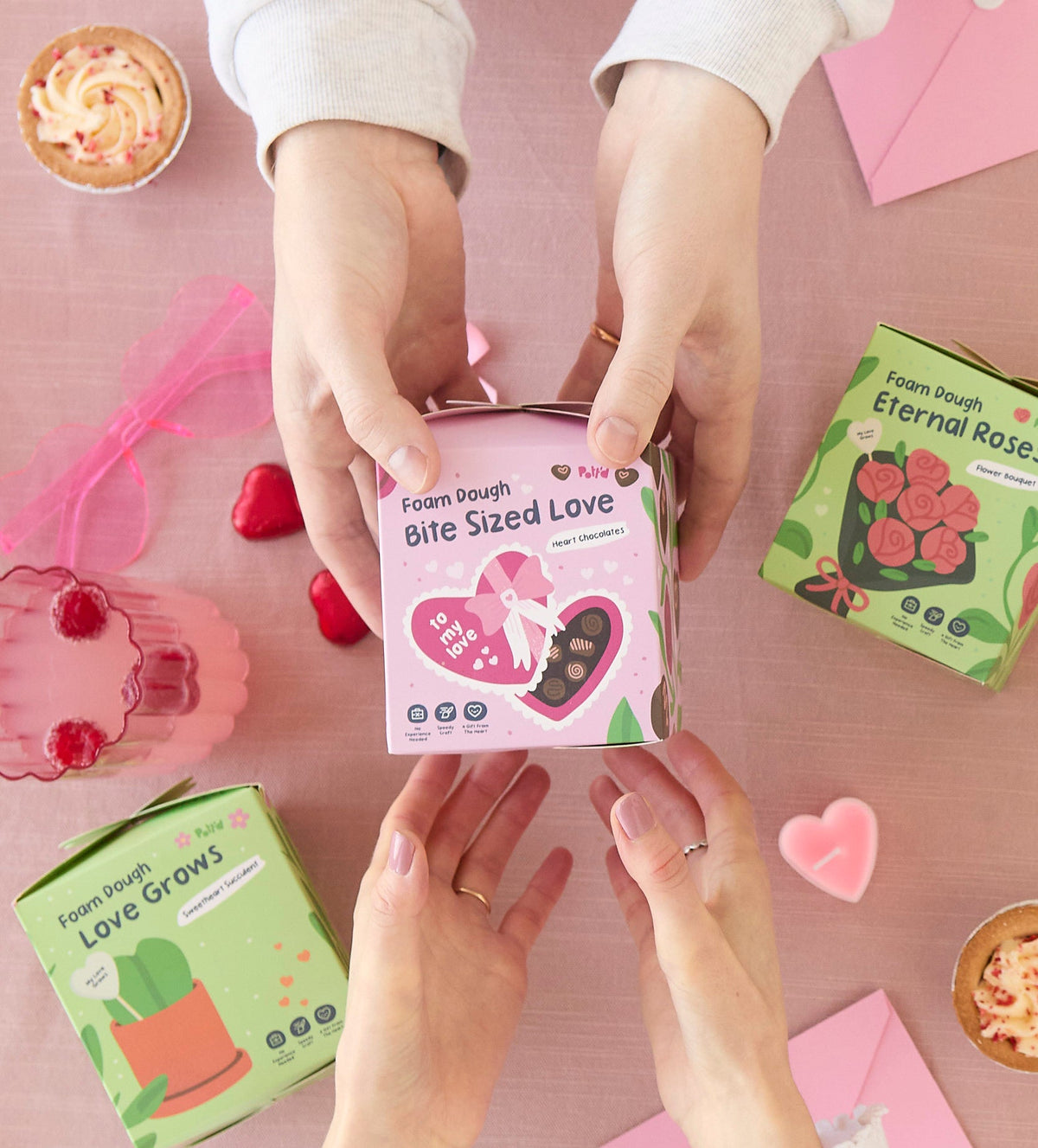Valentinstag Foam Dough & Tassen Set