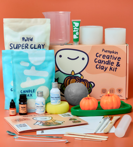 Kit Creativo de Arcilla y Vela Calabaza