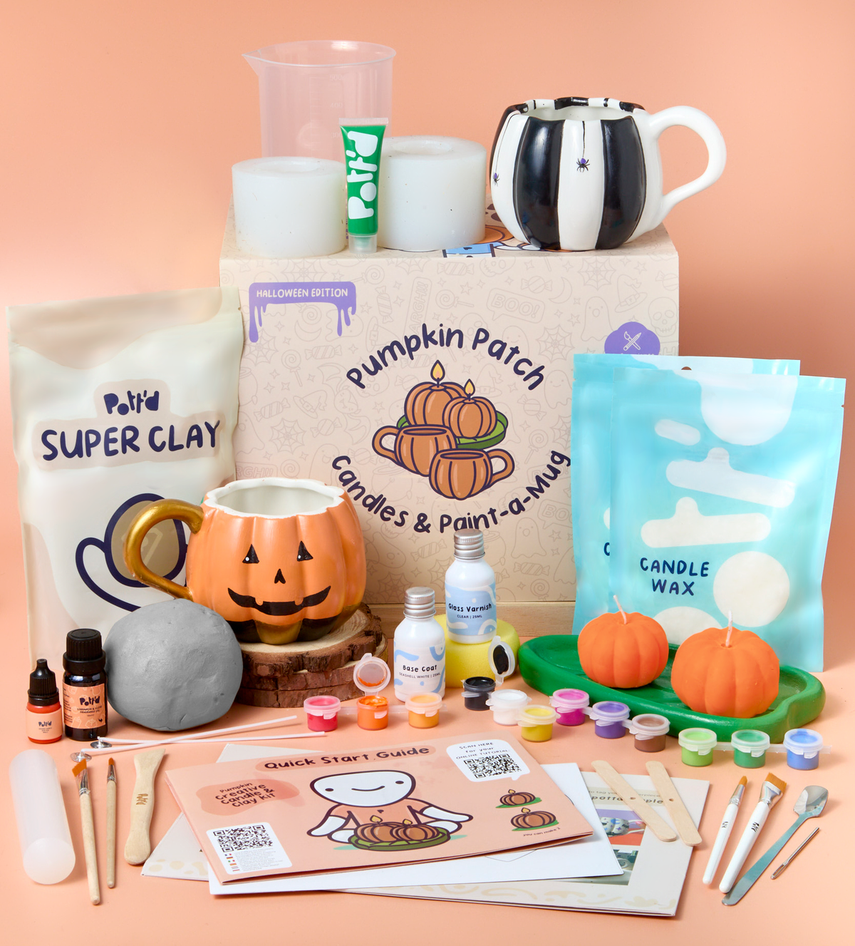Coffret Citrouille : Bougies et Tasses