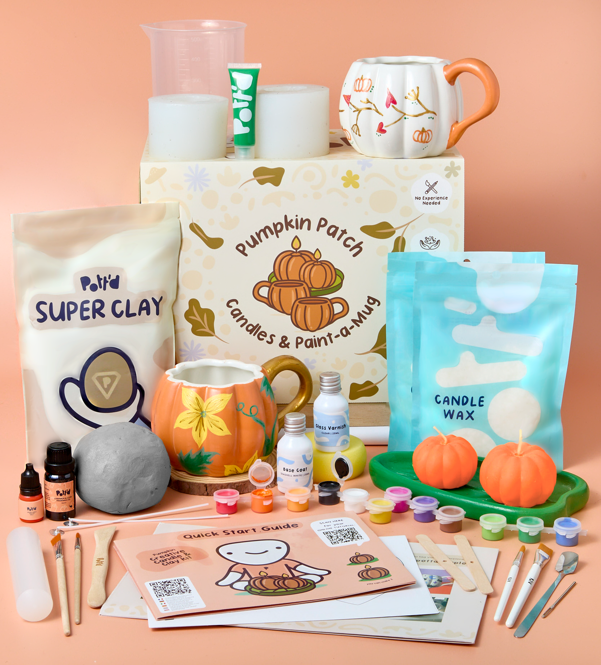 Coffret Citrouille : Bougies et Tasses