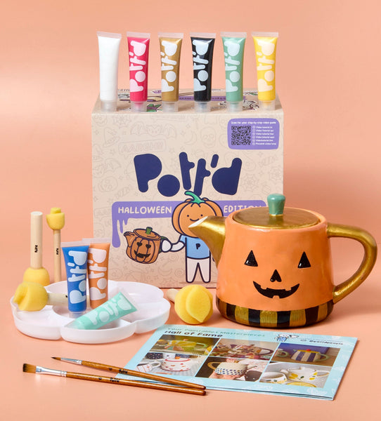 Spooky Sips: Halloween Paint-a-Tea Pot x2