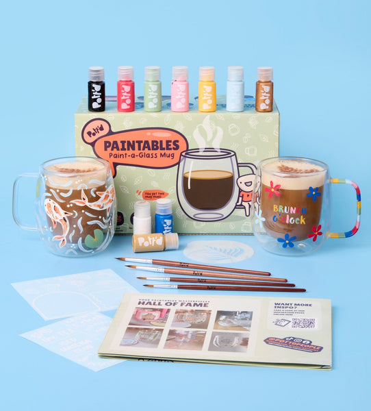 Paint-a-Glass Coffee Mug x2