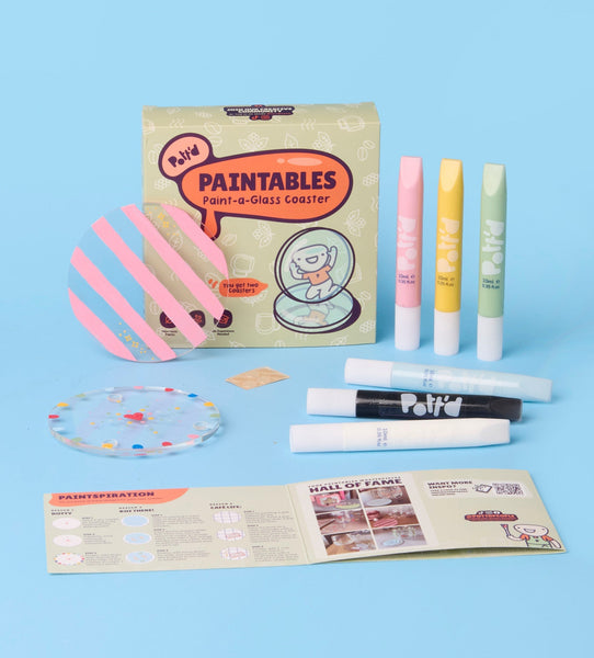 Kit Sottobicchieri in Vetro da Dipingere