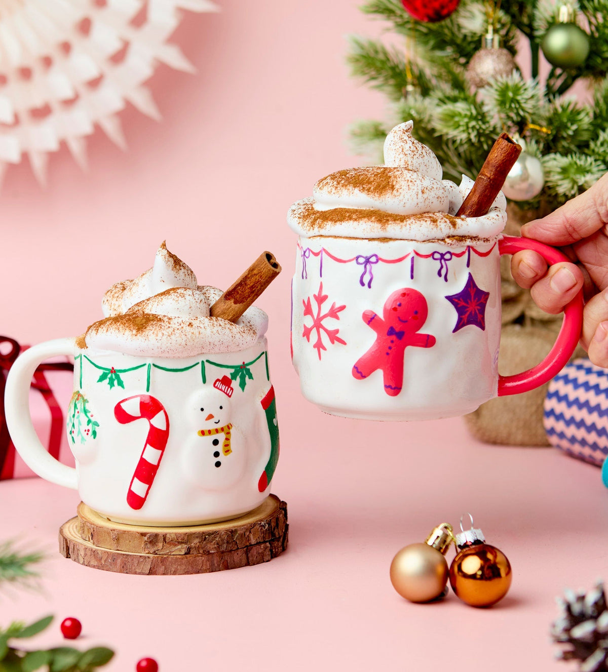 Christmas Decoration Paint-a-Mug x2