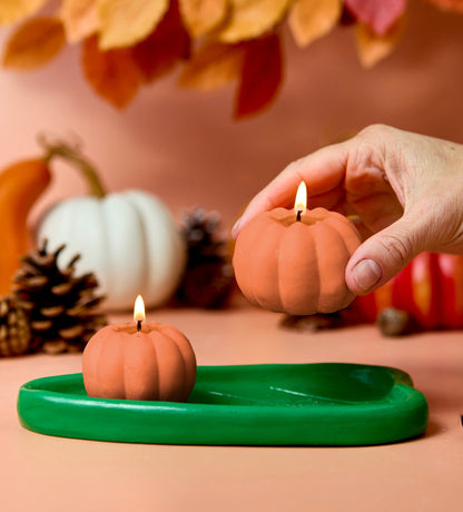 Kit Creativo de Arcilla y Vela Calabaza