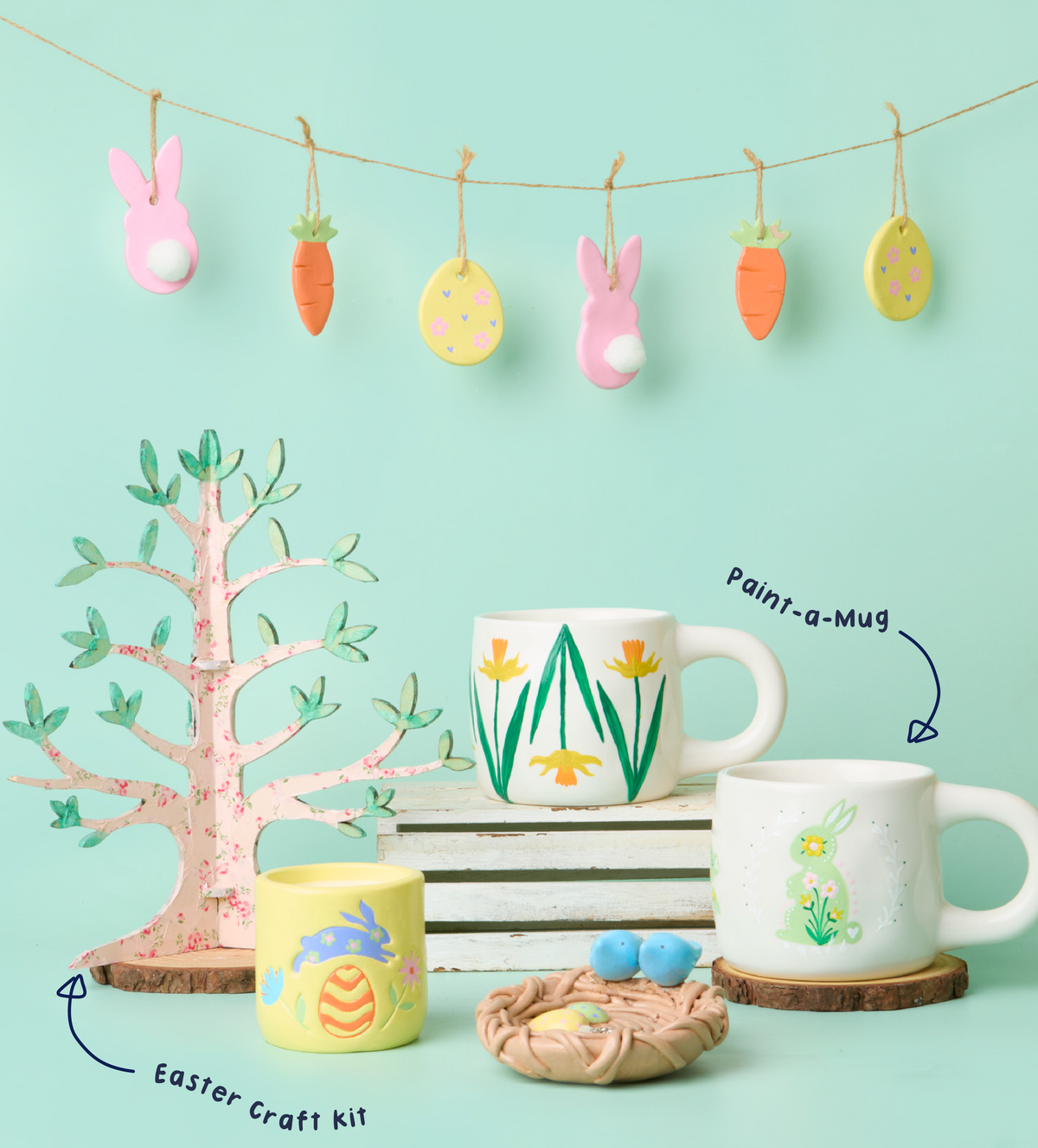 Coffret Bricolage de Pâques & Tasses à Peindre