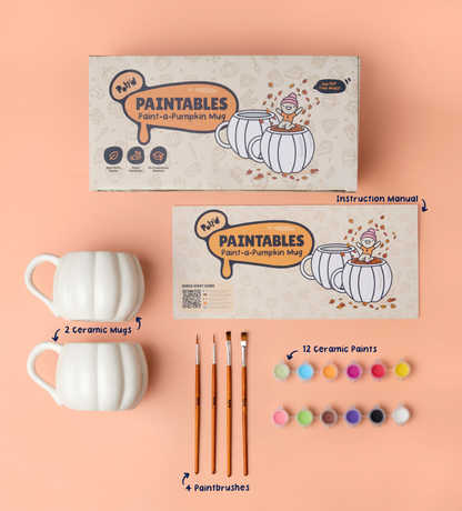 Peinture Sur Tasse Citrouille x2