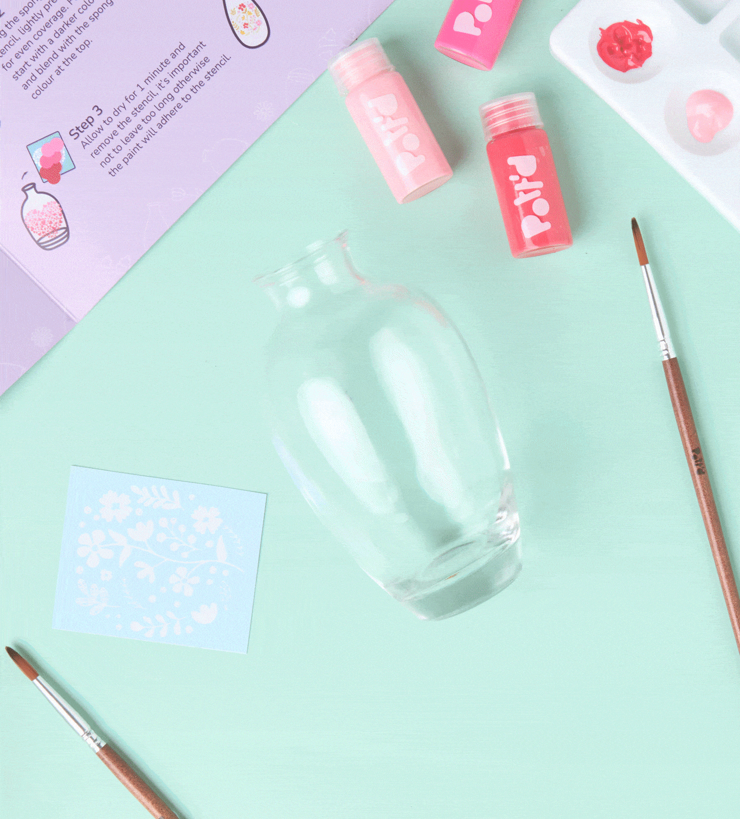 Paint-a-Glass Vase x2