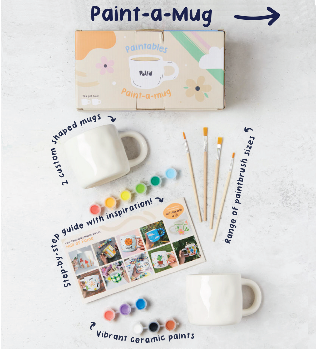 Coffret Bricolage de Pâques & Tasses à Peindre