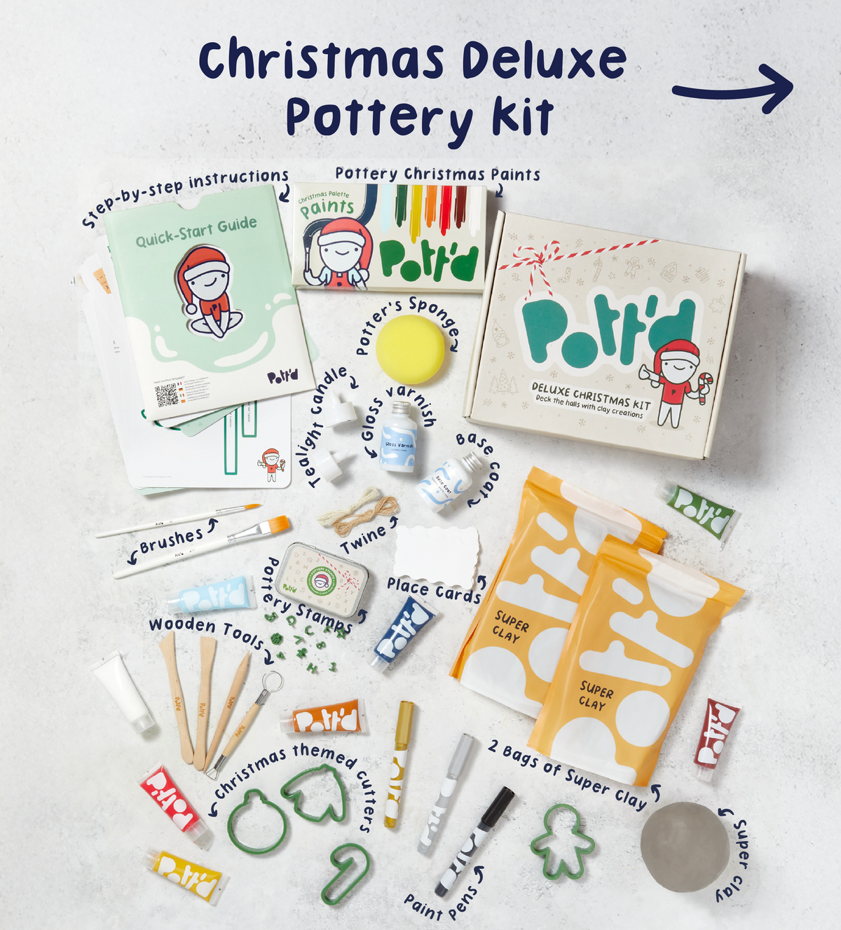 Christmas Pottery & Gingerbread Mug Bundle