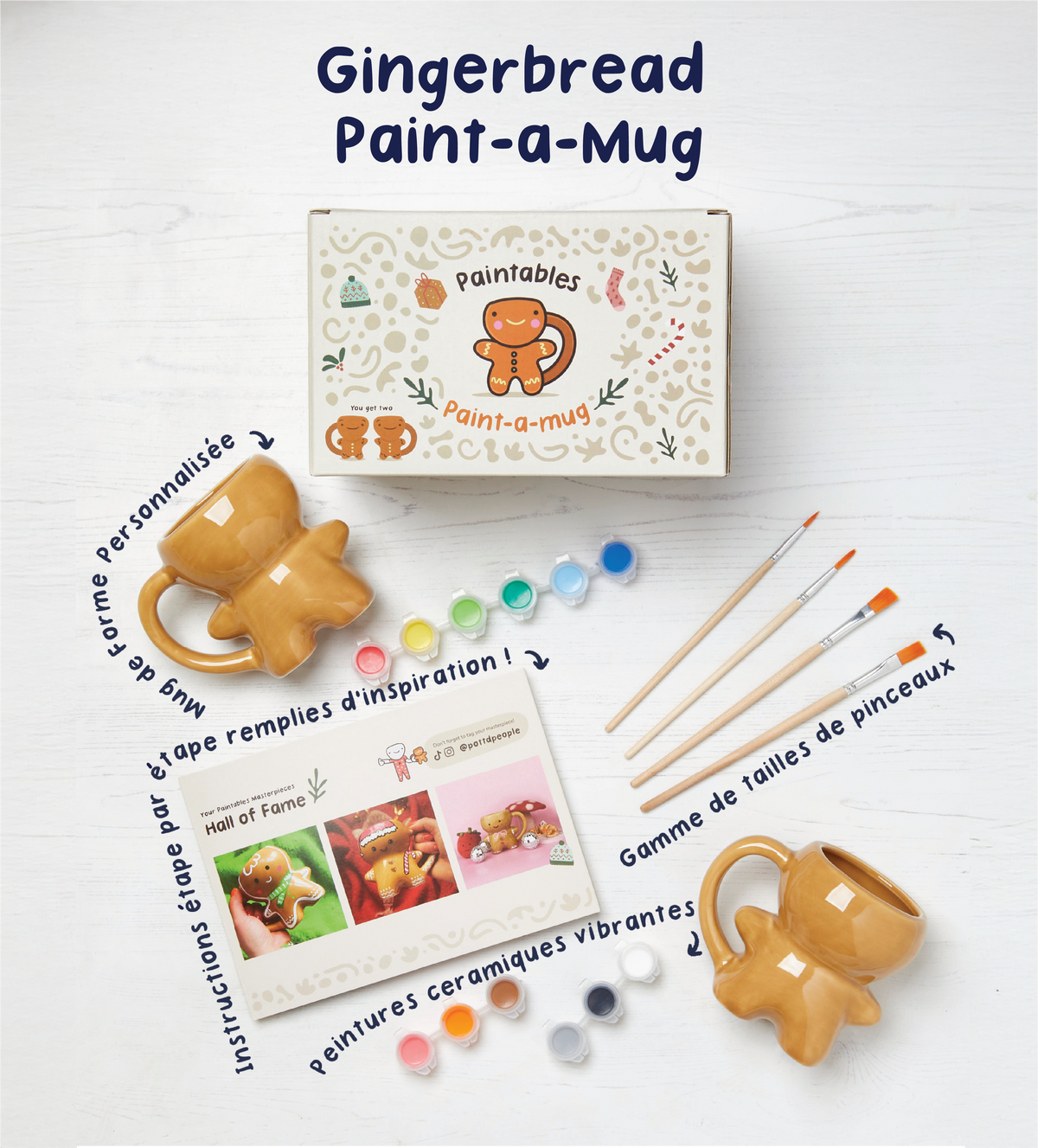 Christmas Pottery & Gingerbread Mug Bundle