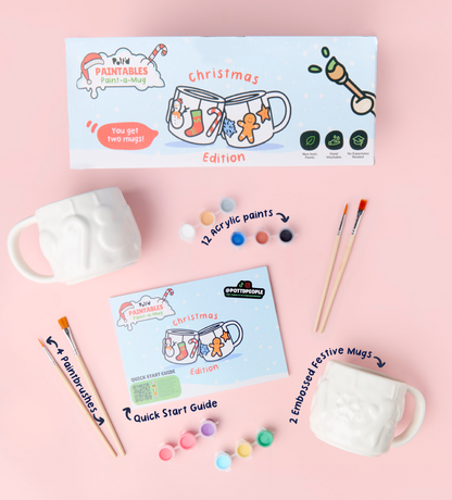 Christmas Decoration Paint-a-Mug x2