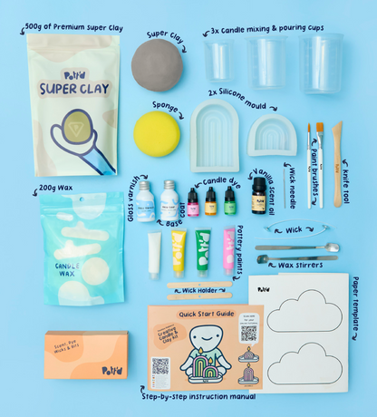 Rainbow Radiance Creative Candle & Clay Kit