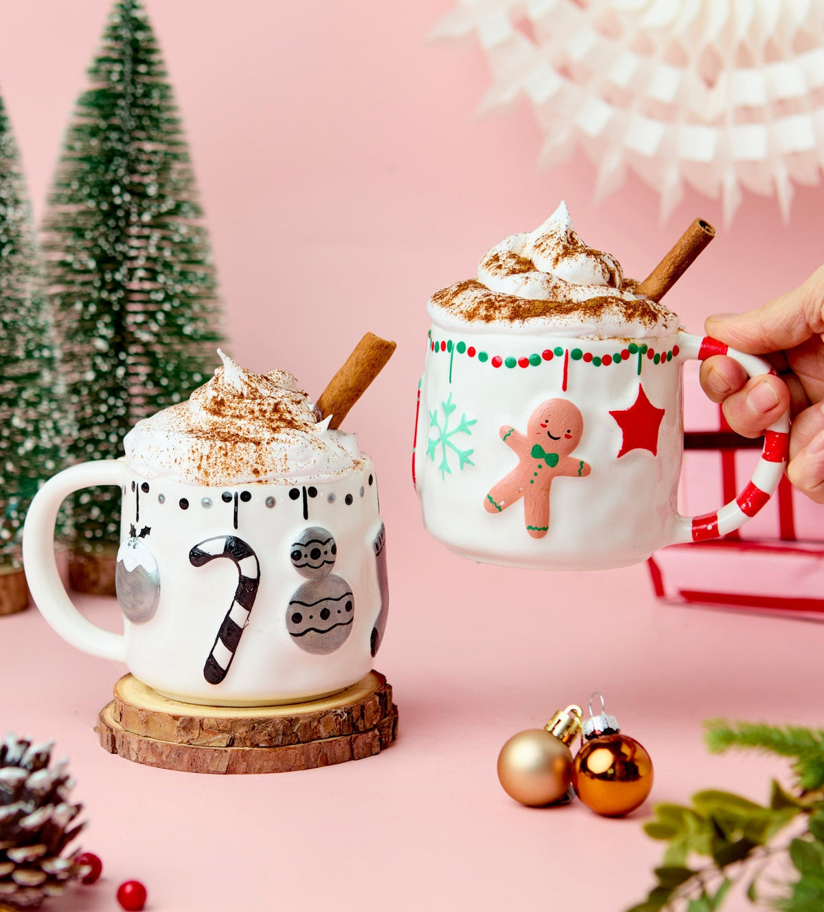 Christmas Decoration Paint-a-Mug x2