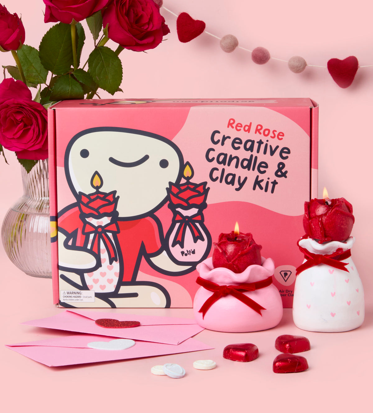 Rode Roos Creatieve Kaars- en Kleikit