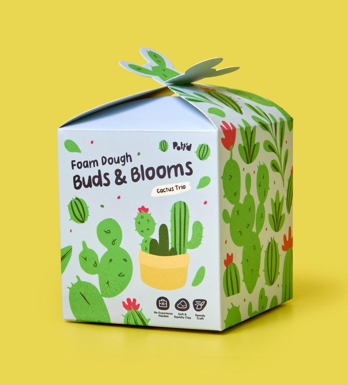 Flores y Plantas: Trío de Cactus