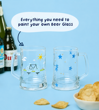 Bierglas Bemalen Set x2