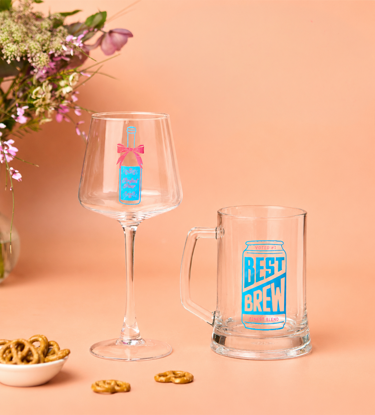 Paint-a-Beer and Wine Glass