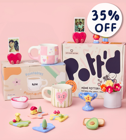 Töpfern & Tassen Bemalen Date Bundle für Zuhause
