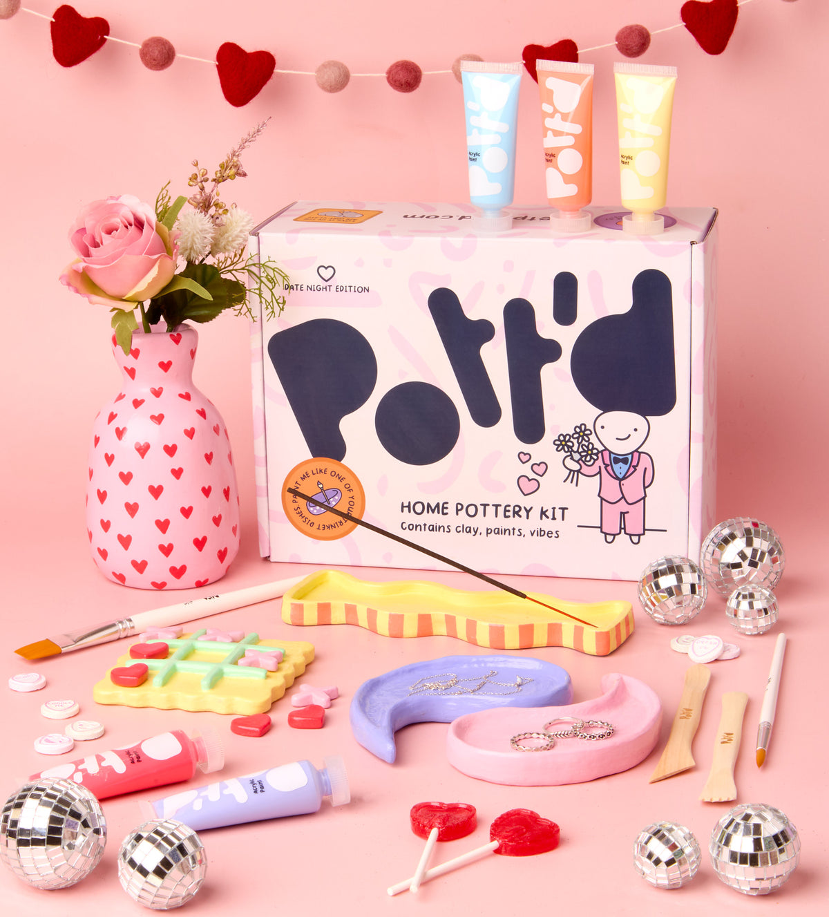 Töpfern & Tassen Bemalen Date Bundle für Zuhause