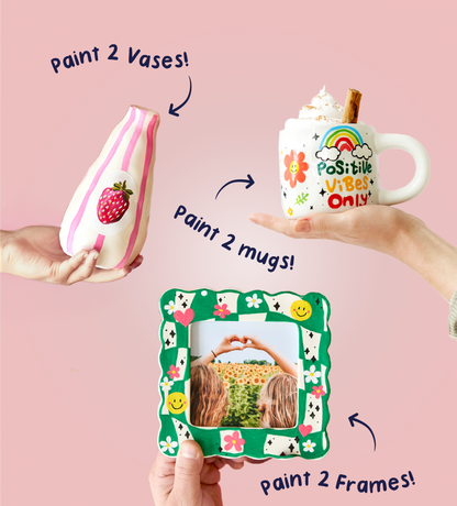 Paintables Pakket: Mok, Lijst & Vaas