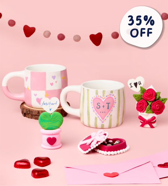 Valentinstag Foam Dough & Tassen Set