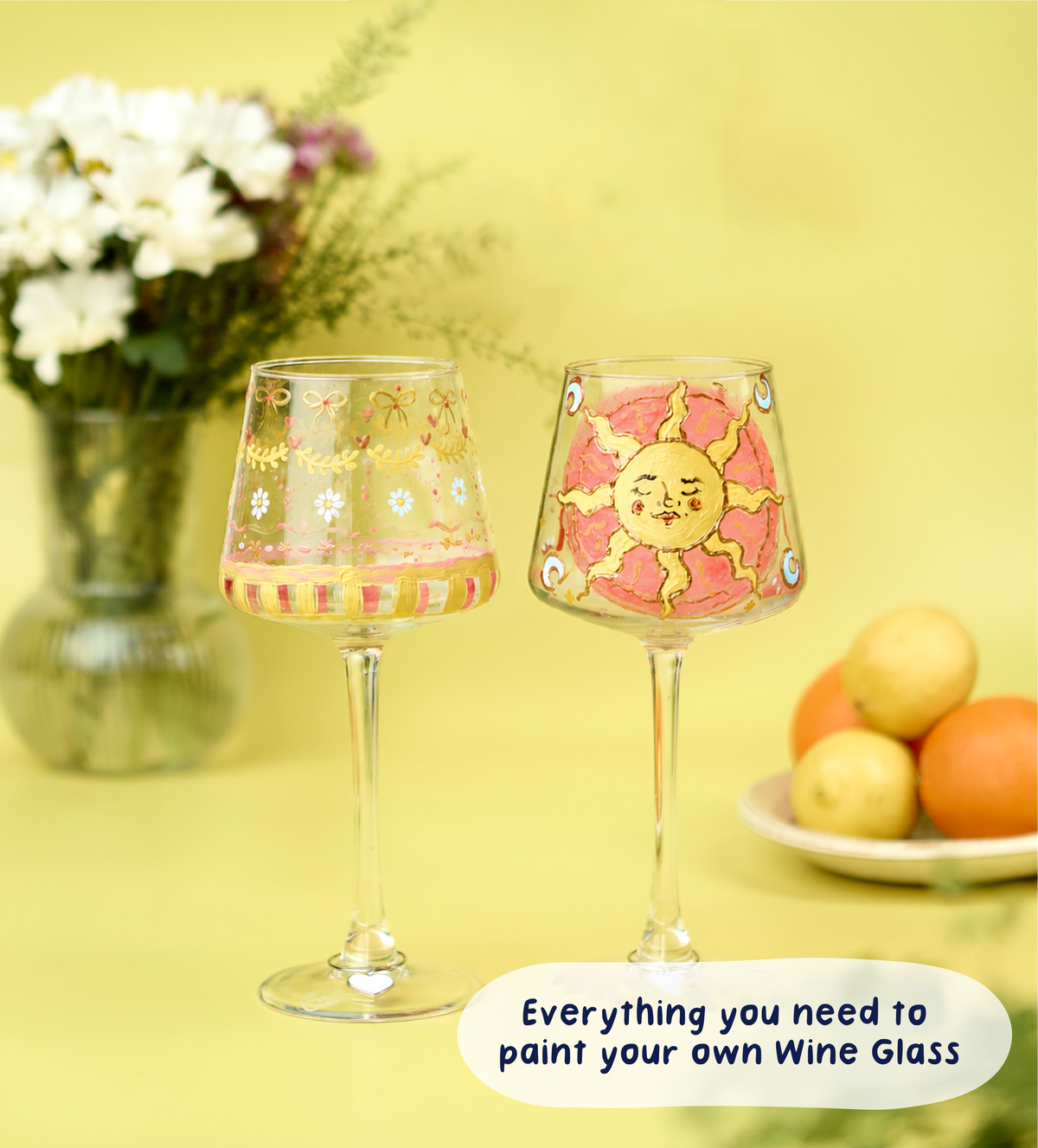 Mugs & Wine Glass Painting Bundle