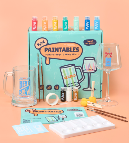 Paint-a-Beer and Wine Glass